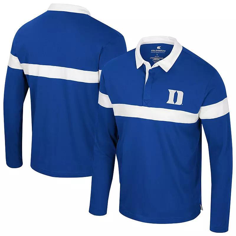 Men's Colosseum  Royal Air Force Falcons Too Cool For School Long Sleeve Polo, Size: XXL, Afa Blue Product Image