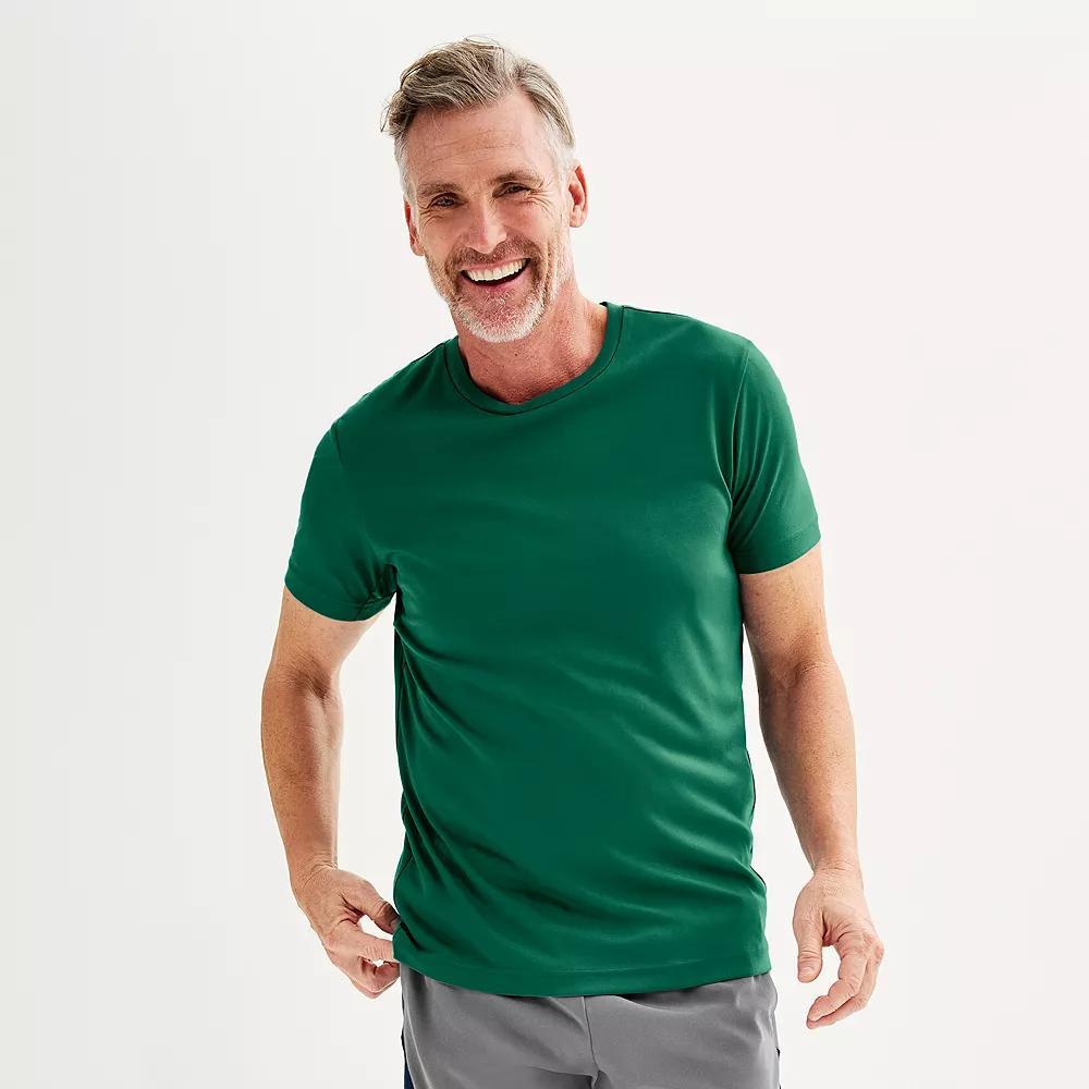 Men's Tek Gear® Dry Tek Tee, Size: XXL, Valiant Green Grid Product Image