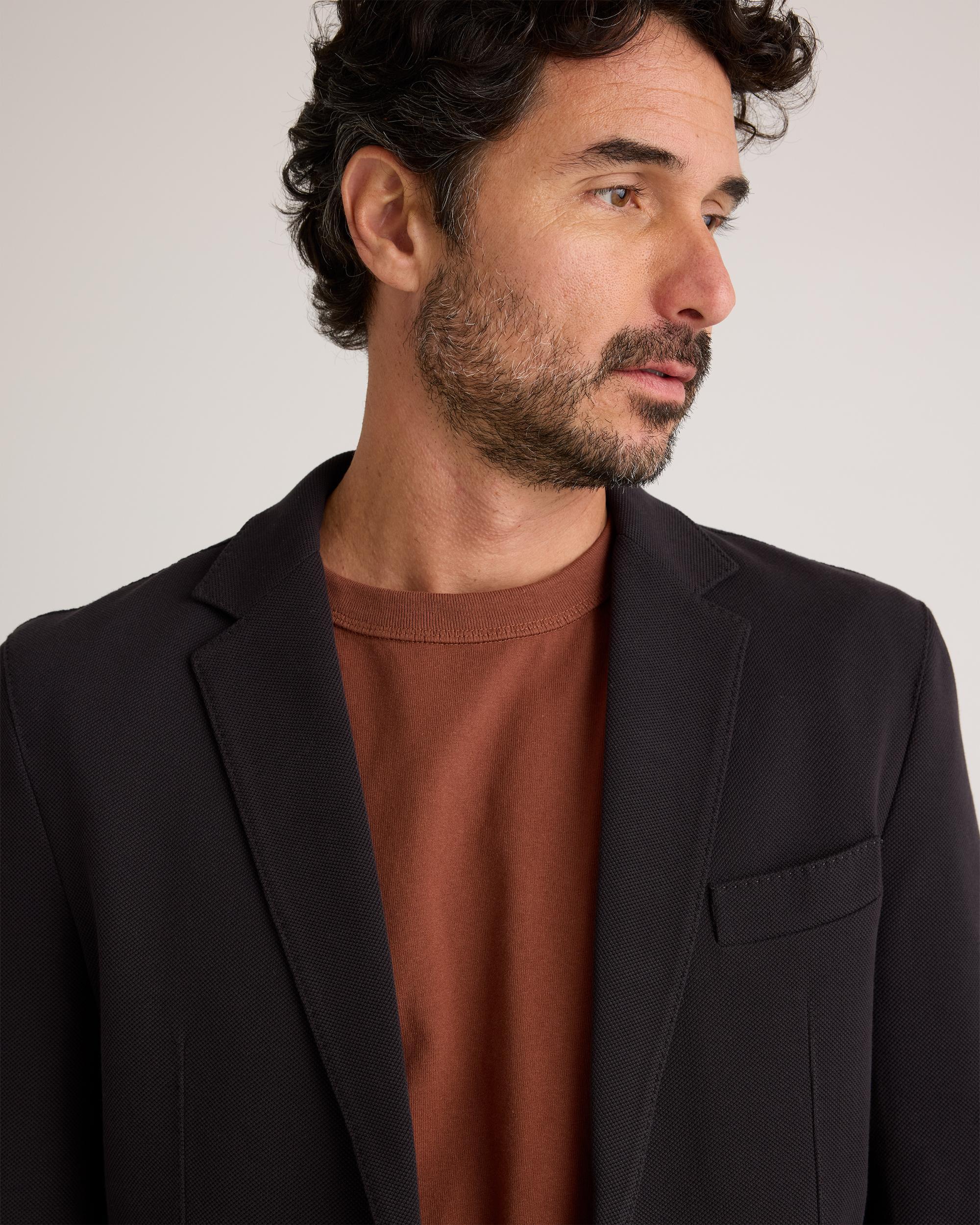 Quince | Men's Cotton Pique Knit Blazer Organic Cotton Product Image