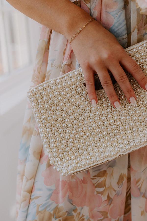 Sweet Moment Pearl Embellished Clutch Product Image