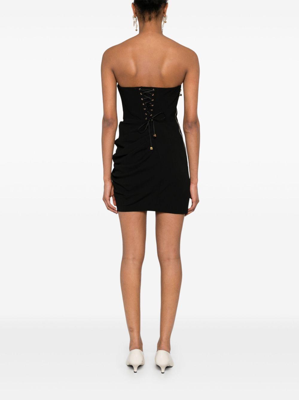 bow-detail crepe mini dress Product Image
