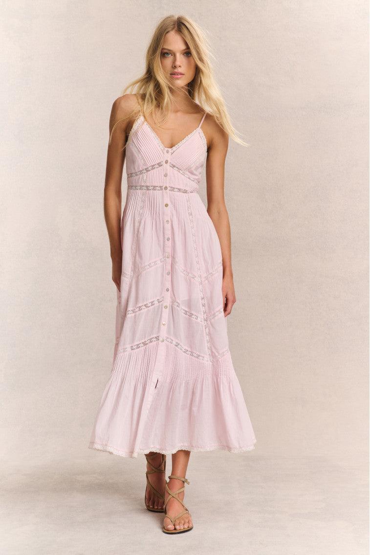 Esilda Cotton Midi Dress - PINK Product Image