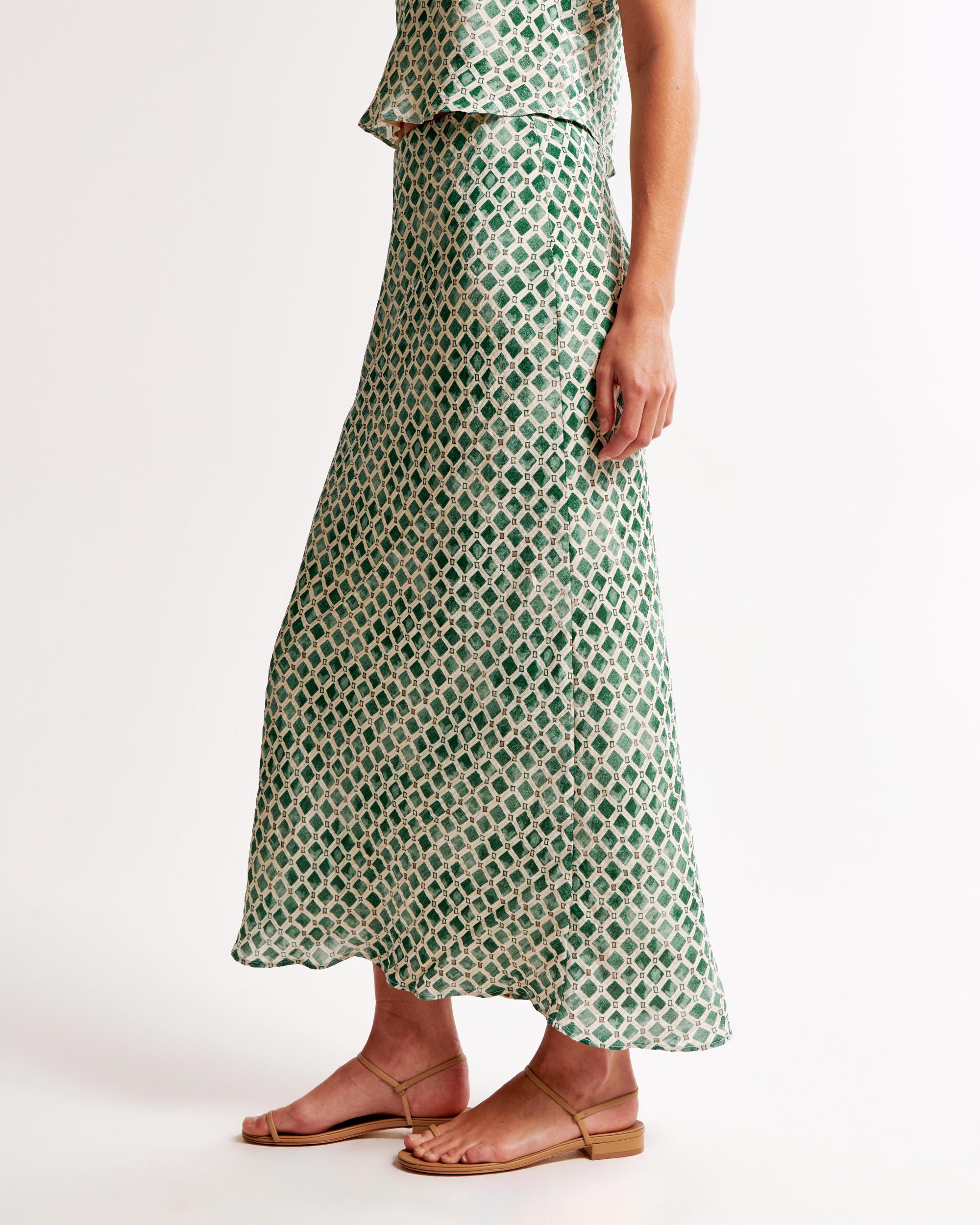 Crinkle Nylon Maxi Skirt Product Image