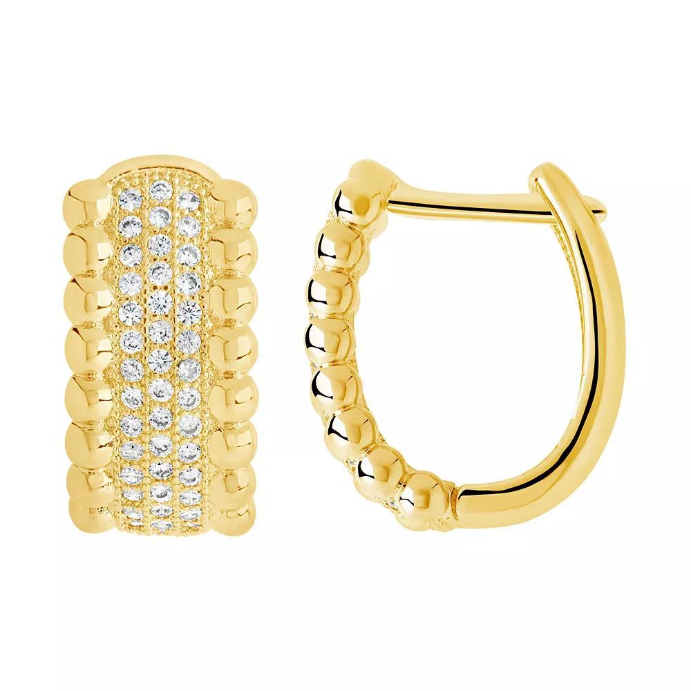 MC Collective Cubic Zirconia Ellerie Micro Hoop Earrings, Women's, Gold Tone Product Image