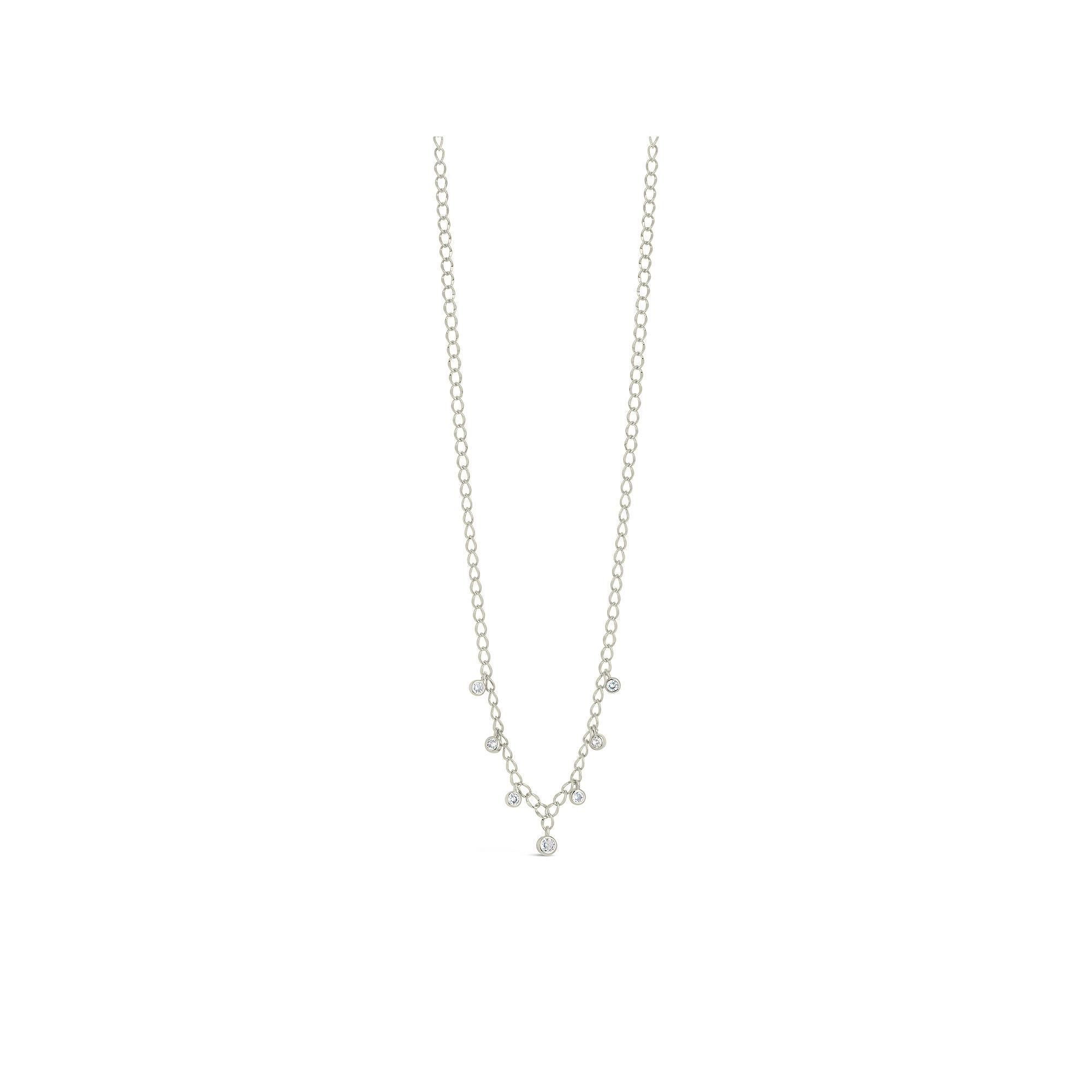 MC Collective Cubic Zirconia Charm Chain Necklace, Women's, Size: 16-18" ADJ, Silver Tone Product Image