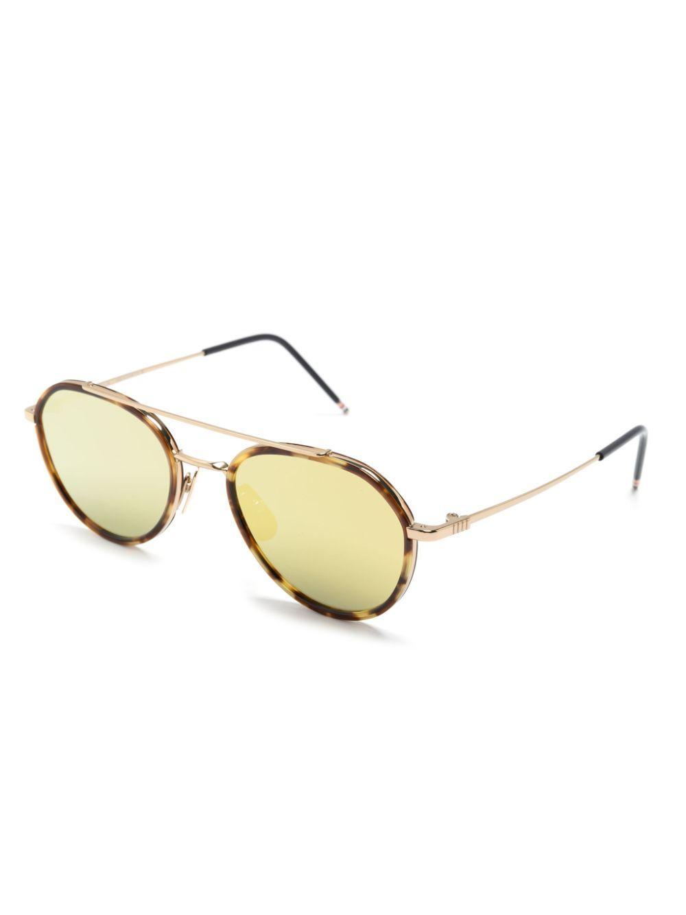 THOM BROWNE Pilot-frame Sunglasses In Grey Product Image
