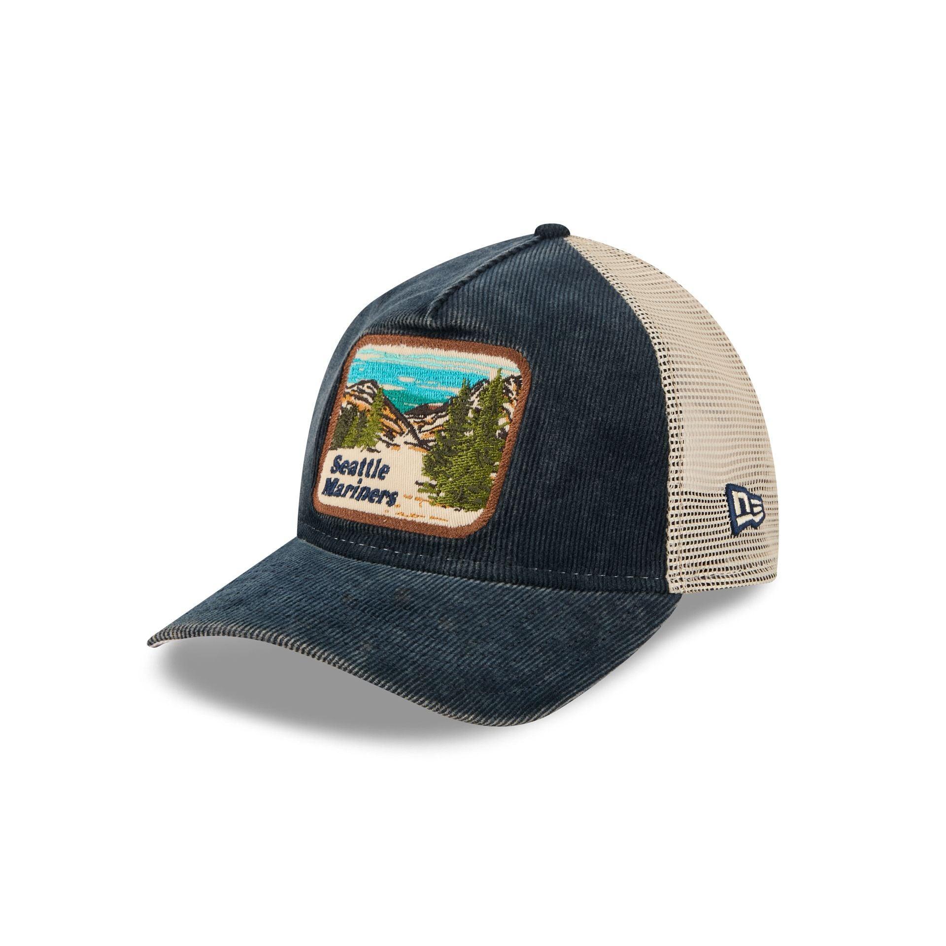 Seattle Mariners Vintage Landscape 9TWENTY A-Frame Trucker Hat Male Product Image