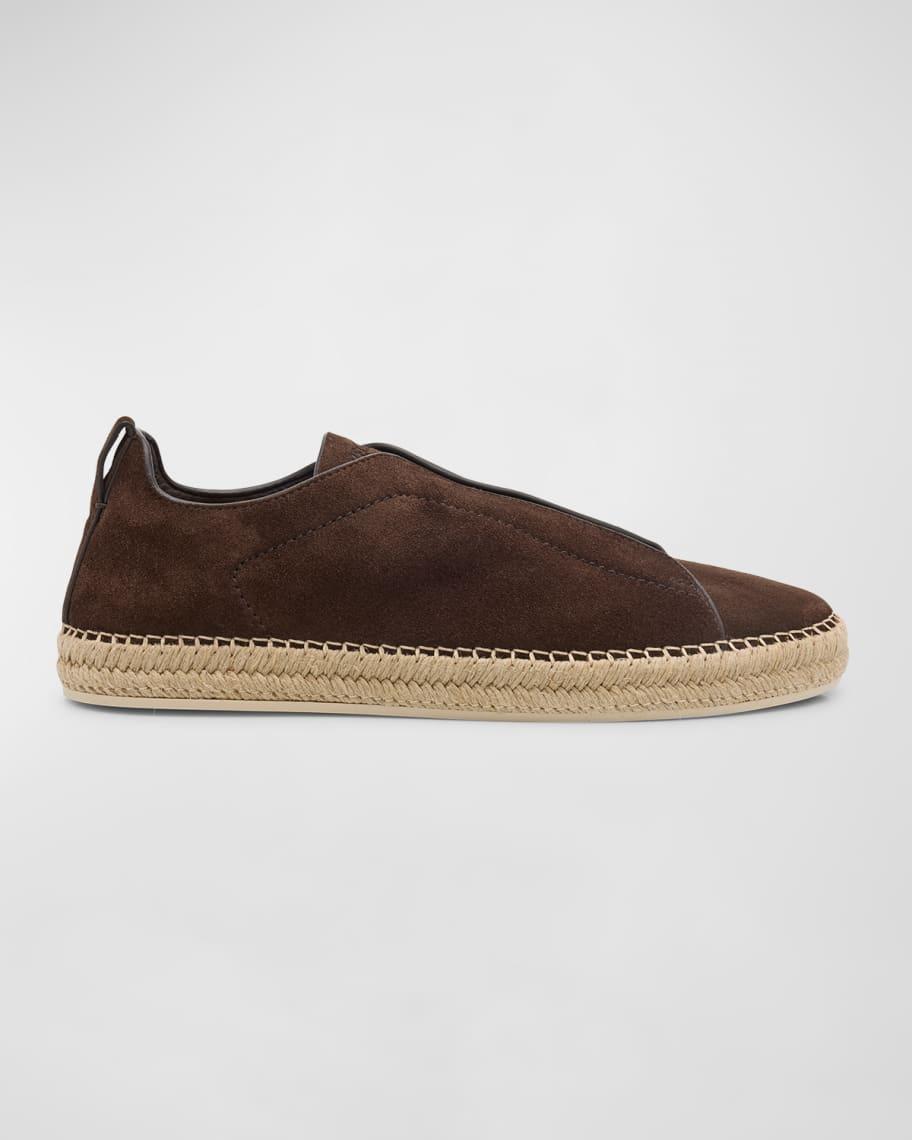 Mens Triple Stitch Suede Espadrille Sneakers Product Image