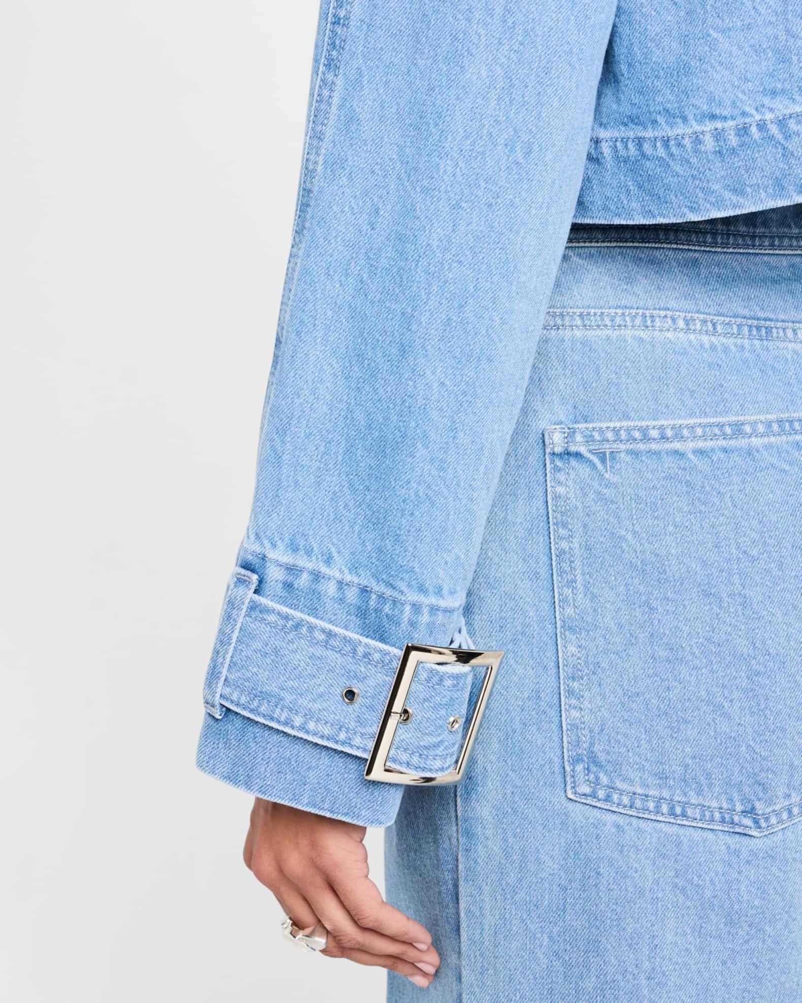 Tommy Cropped Denim Trench Coat Product Image