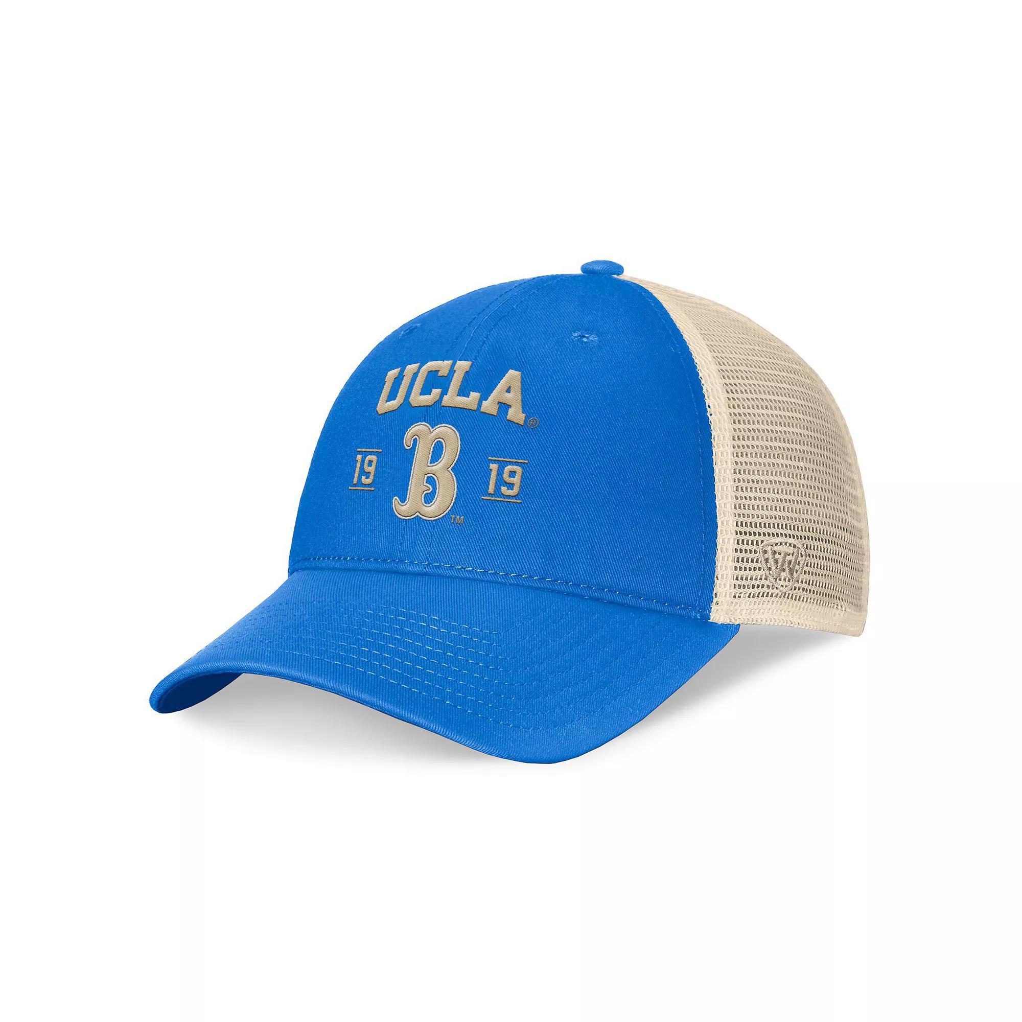 Men's Top of the World Blue UCLA Bruins Heritage Waylon Trucker Adjustable Hat Product Image