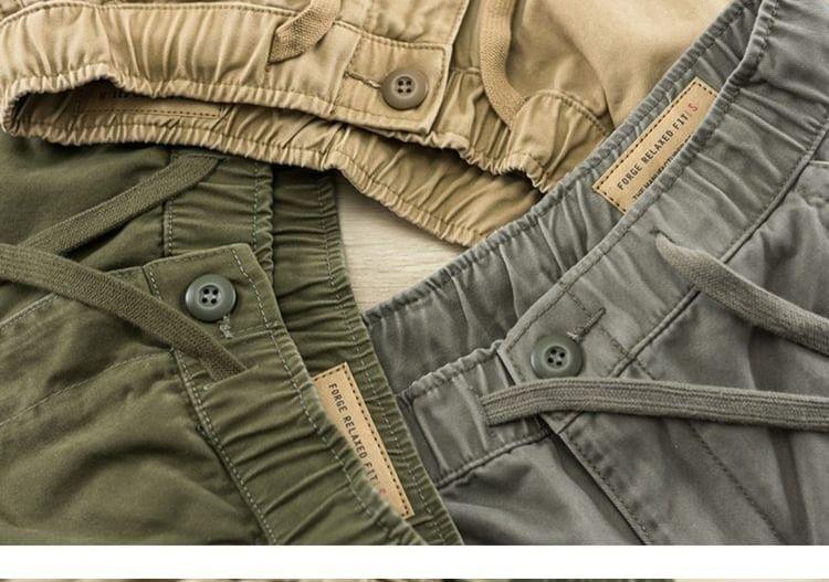 Drawstring Waist Plain Shorts Product Image