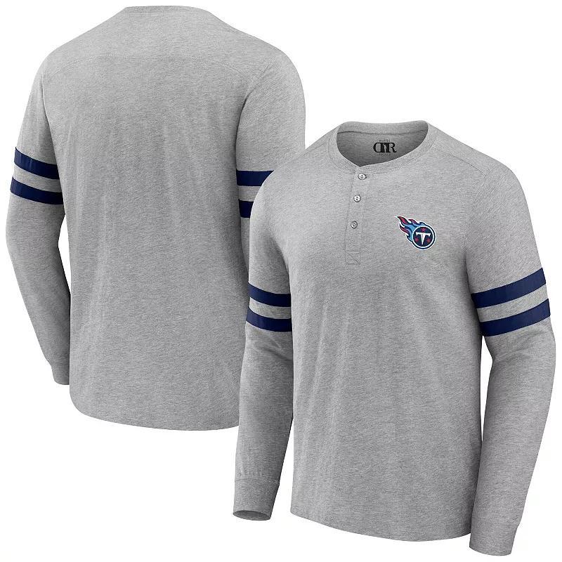 Men's NFL x Darius Rucker Collection by Fanatics Heather Gray New England Patriots Henley Long Sleeve T-Shirt, Size: Medium, Grey Product Image
