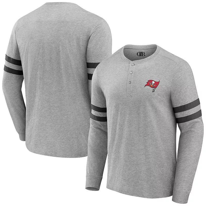 Men's NFL x Darius Rucker Collection by Fanatics Heather Gray New England Patriots Henley Long Sleeve T-Shirt, Size: Medium, Grey Product Image