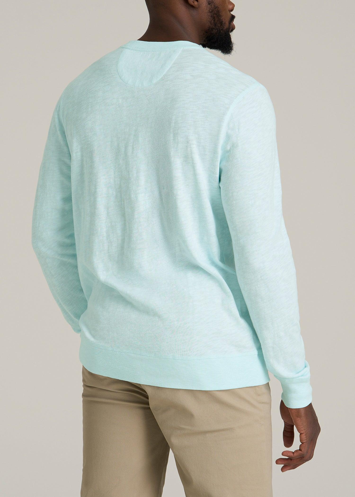 Sunwashed Slub Crewneck for Tall Men in Saltwater Product Image