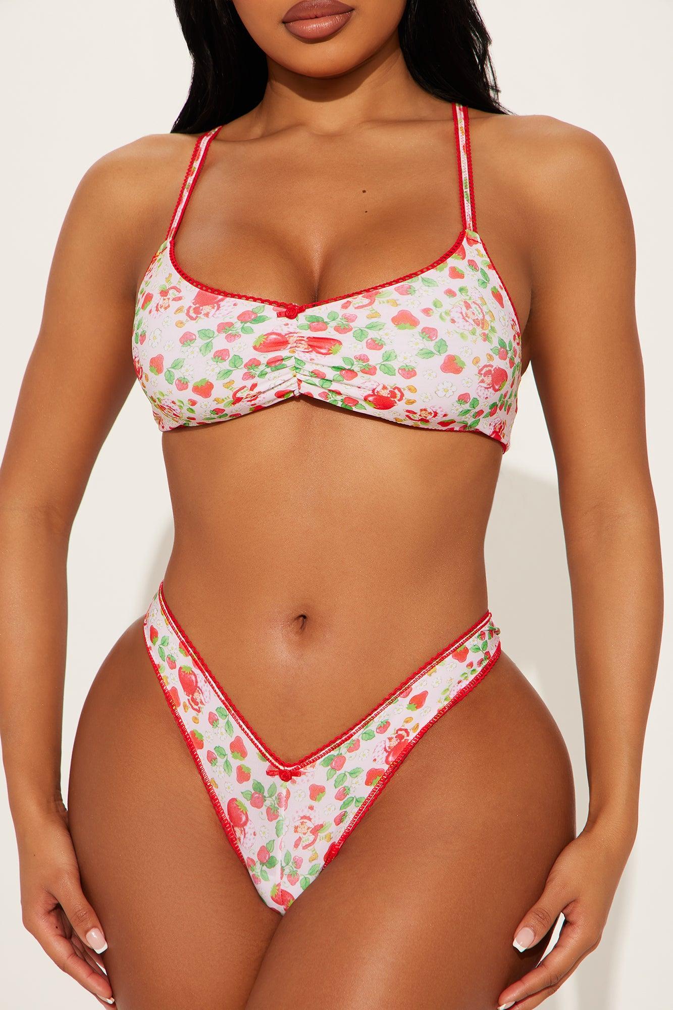 Strawberry Shortcake Bra And Panty 2 Piece Set - Pink/combo Product Image