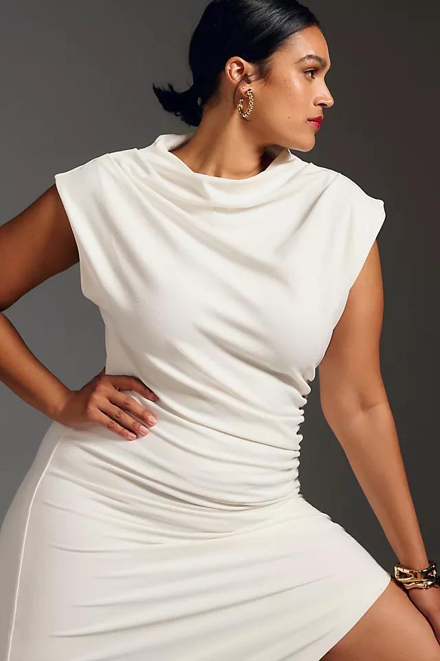 The Maya Ruched Cowl-Neck Dress Product Image