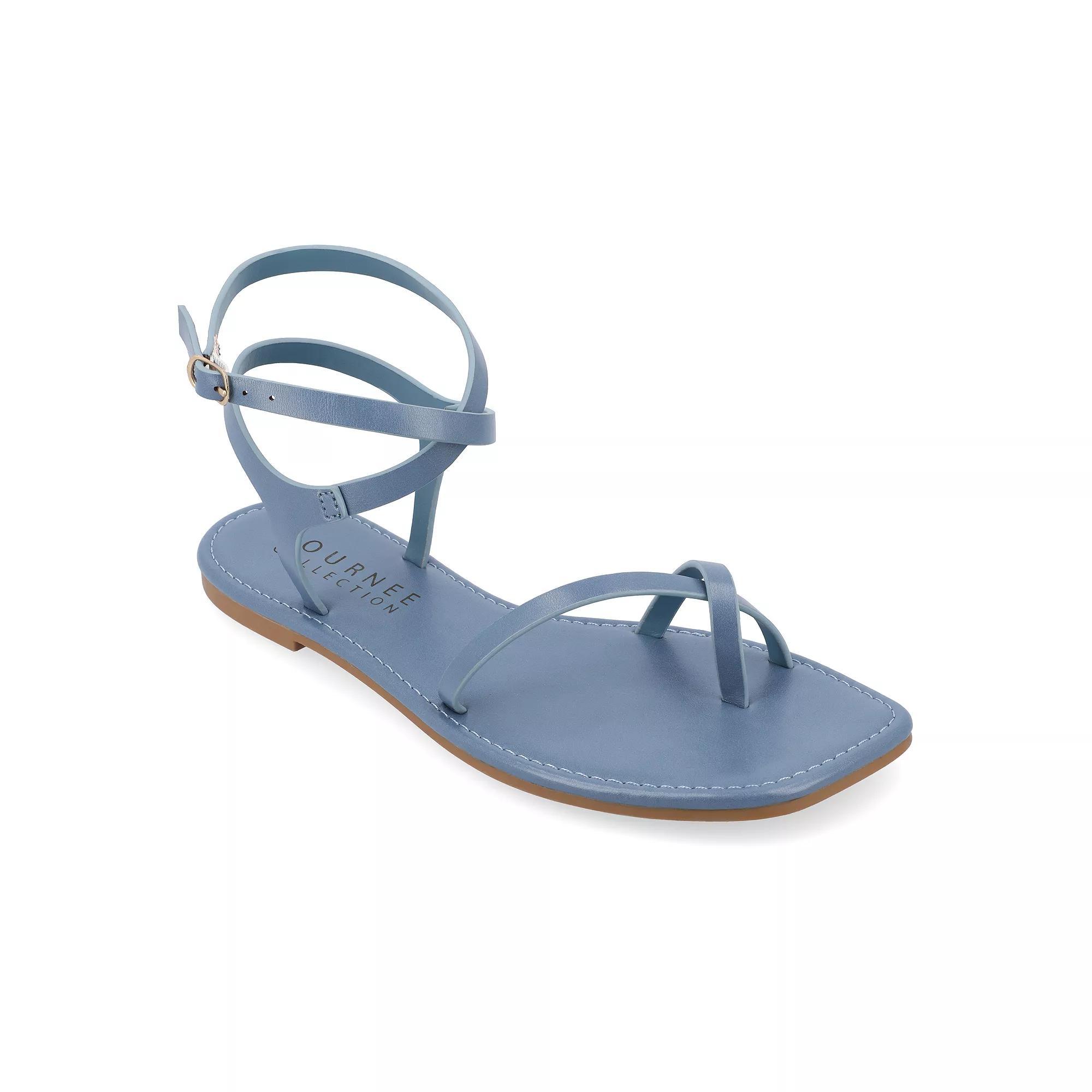 Journee Charra Womens Strappy Sandals Brown Product Image