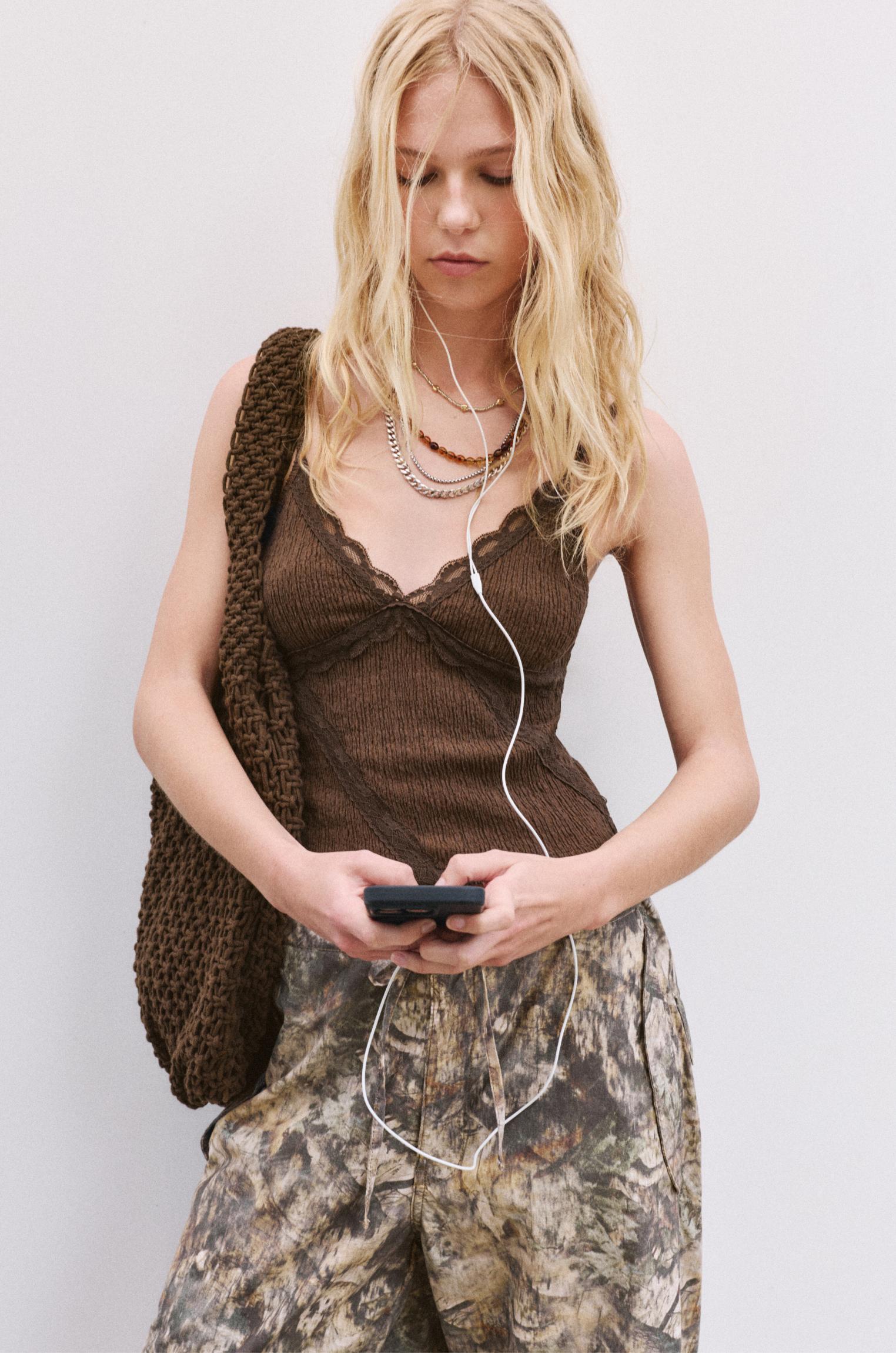 Creased camisole top Product Image