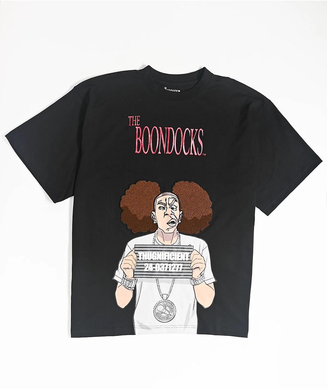 The Boondocks Thugnificent Mugshot Black T-Shirt Product Image