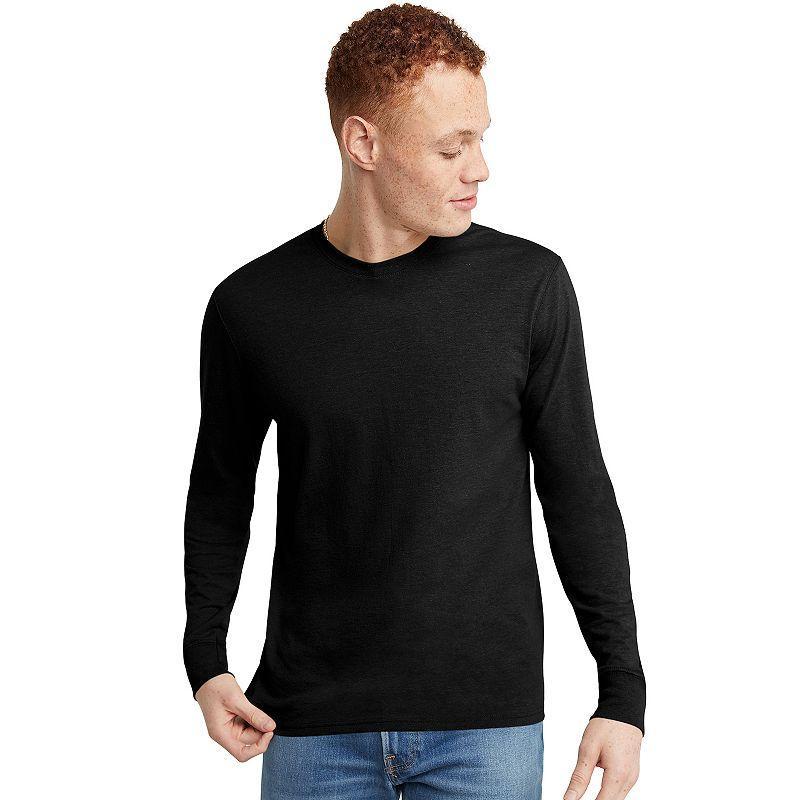 Mens Hanes OriginalsLong Sleeve Tri-BlendTee Product Image
