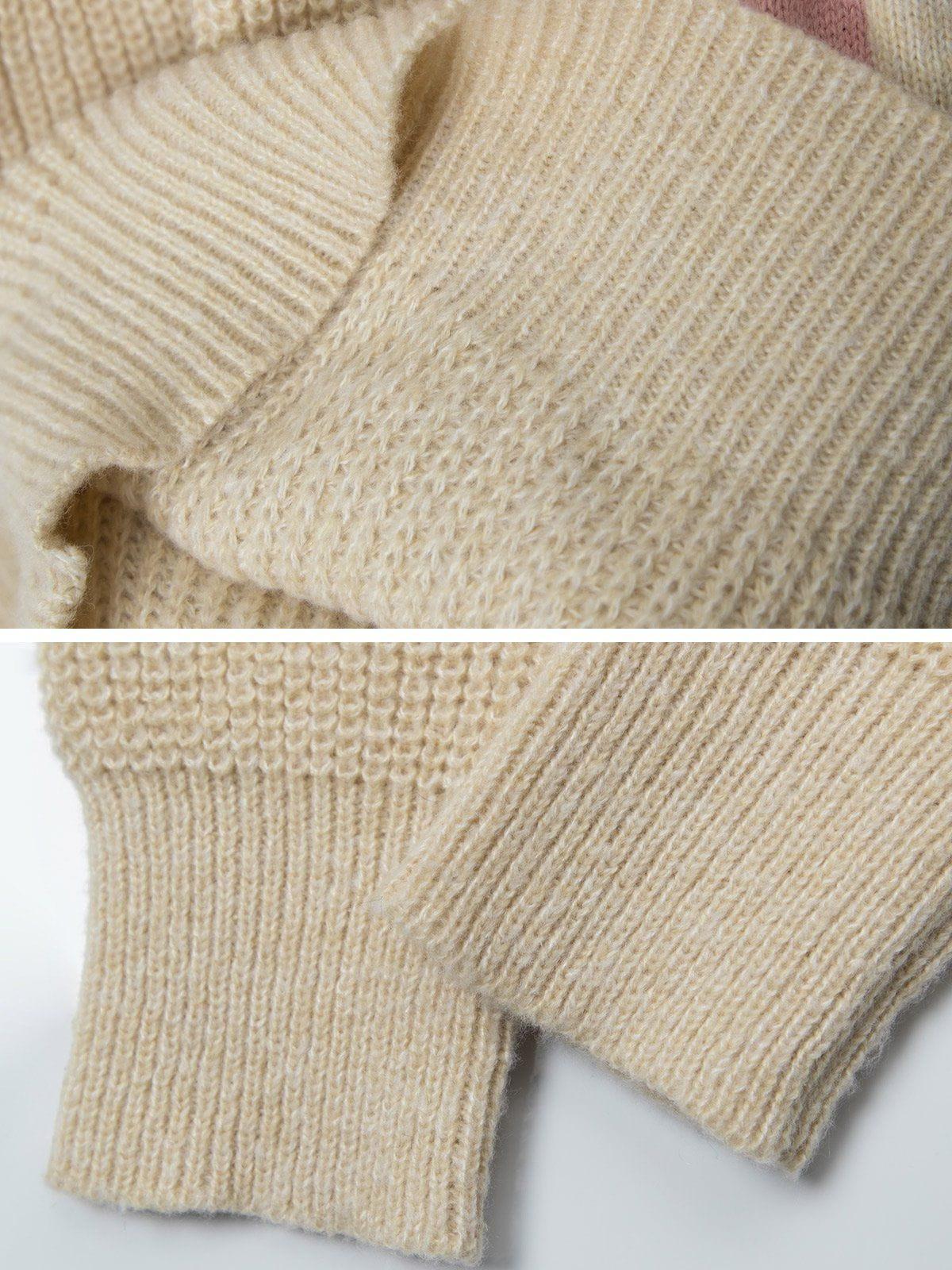 Aelfric Eden Letter Jacquard Knit Hoodie Product Image