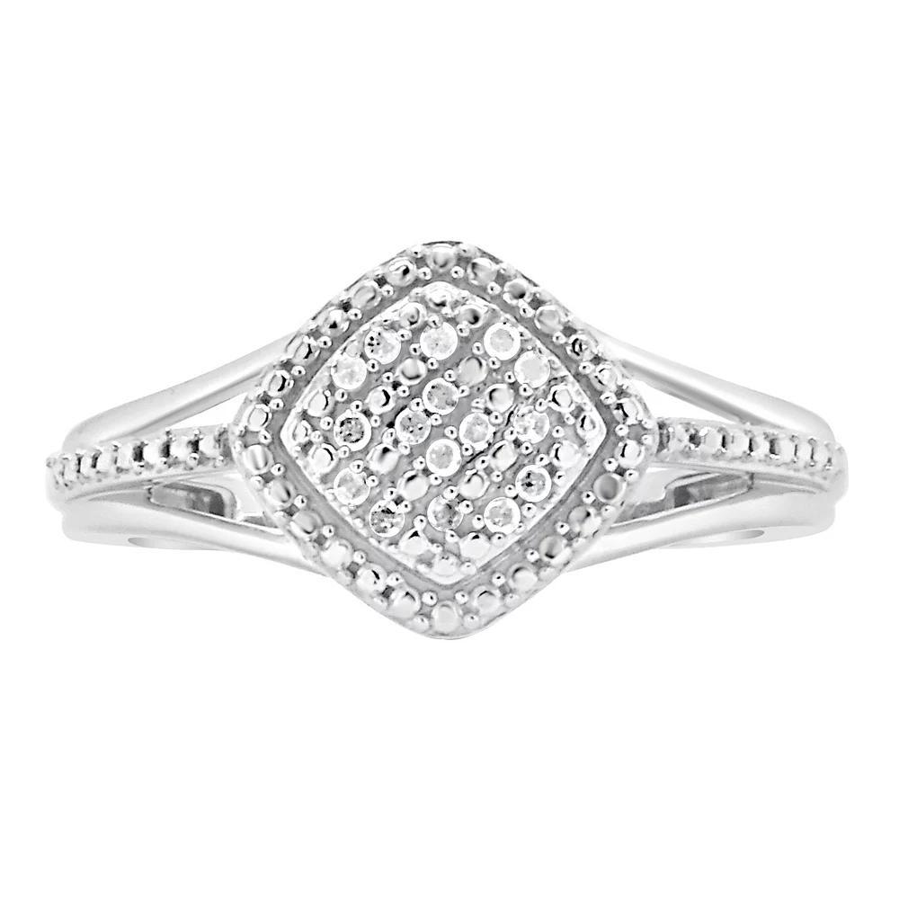 Celebration Gems Sterling Silver 1/10 Carat T.W. Diamond Ring, Women's, Size: 5 Product Image