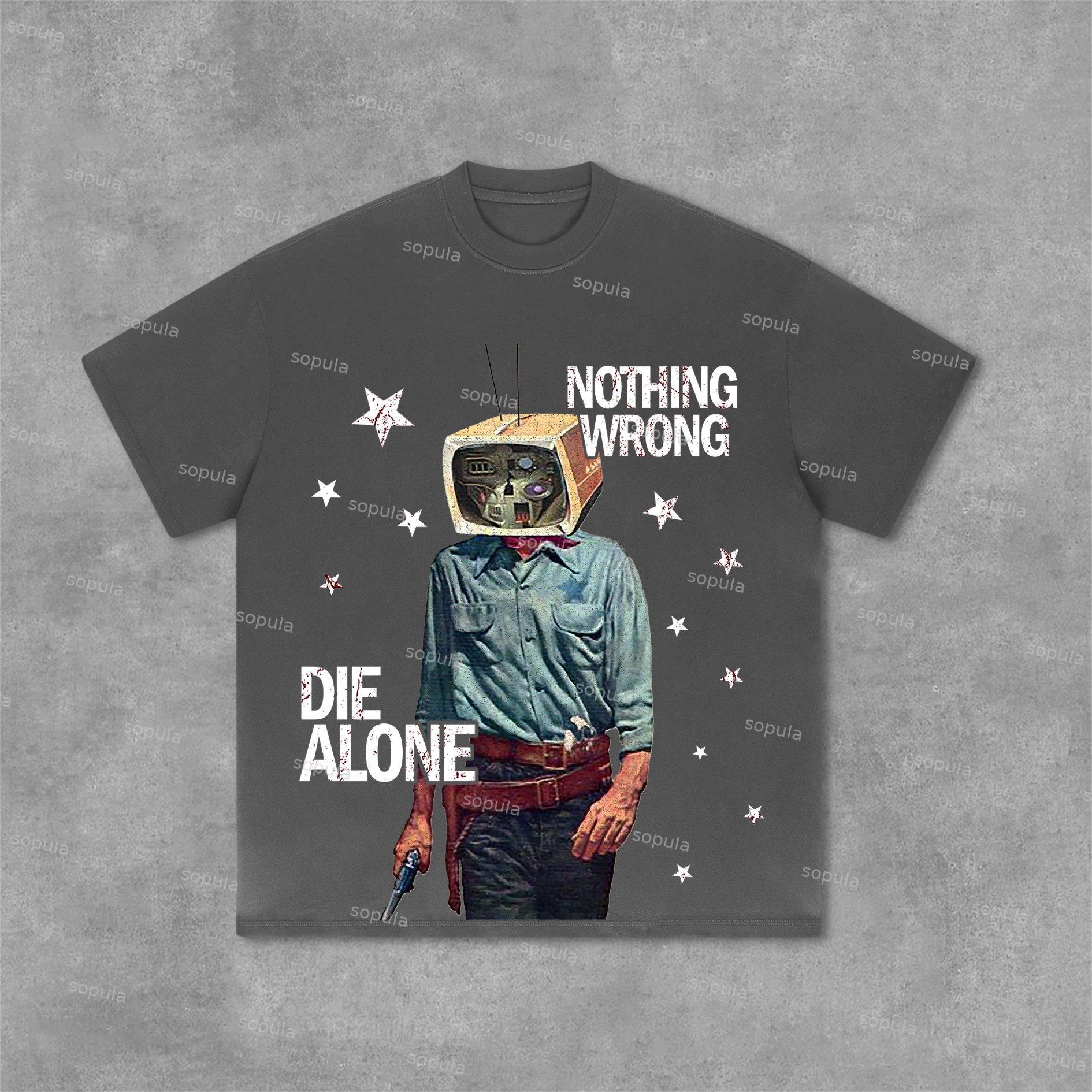 Sopula Nothing Wrong Graphic Print Cotton T-Shirt Product Image