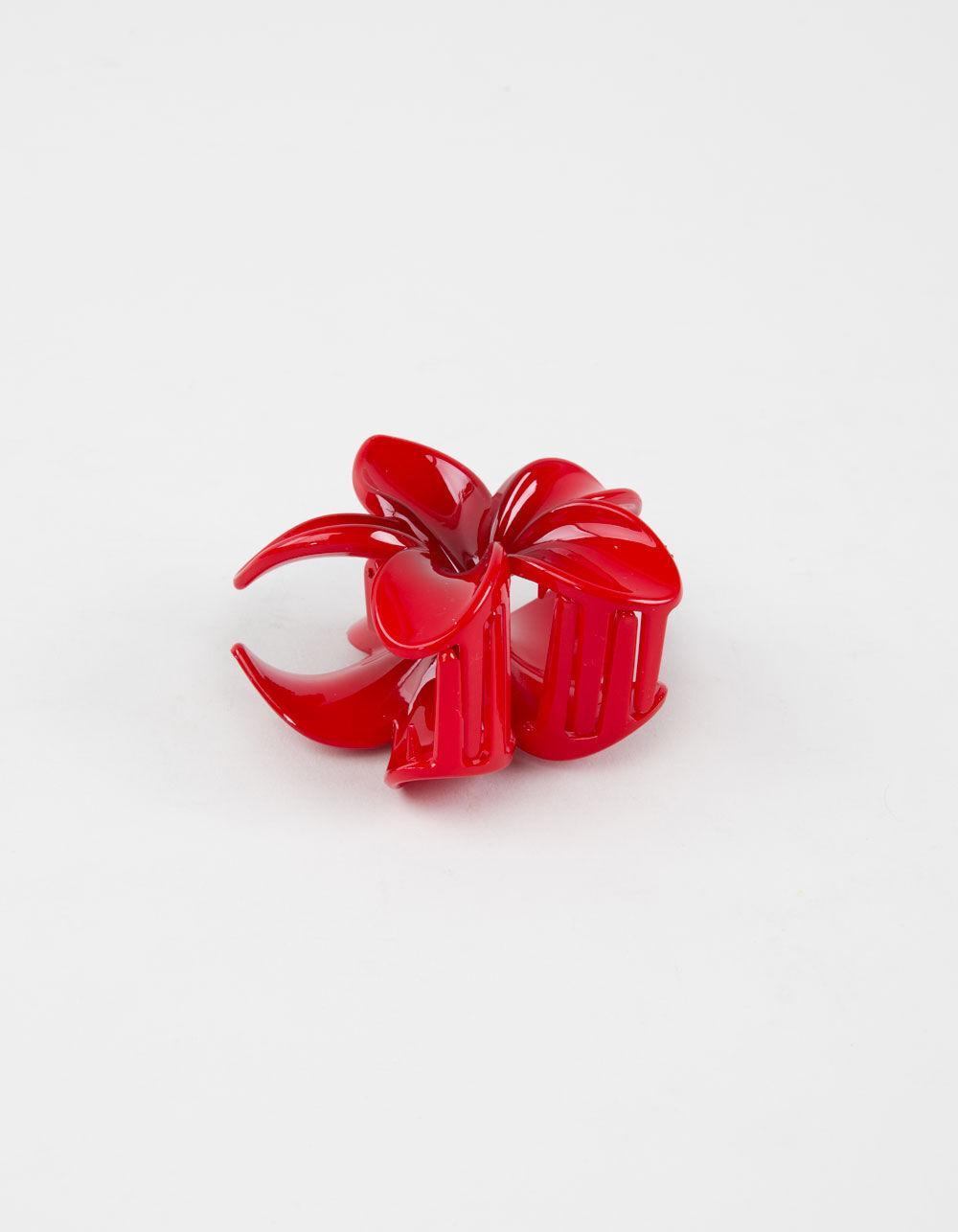 FULL TILT Hibiscus Flower Hair Claw Clip - RED Product Image