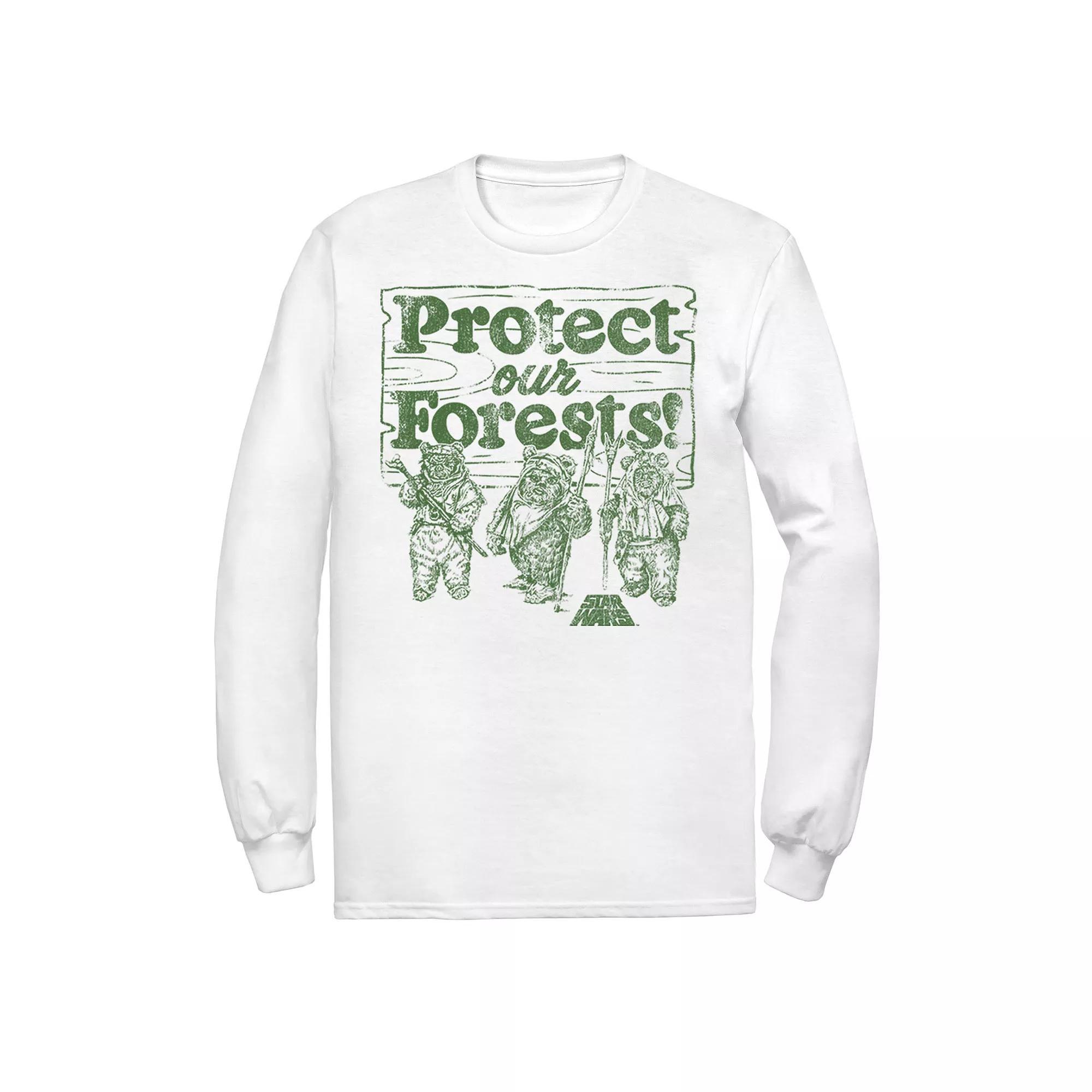 Men's Star Wars Ewoks Protect Our Forests Camp Tee, Size: Large, White Product Image