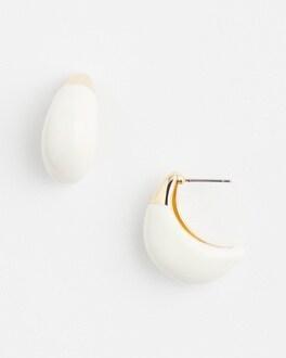 No Droop™ Orange CC Hoop Earrings Product Image