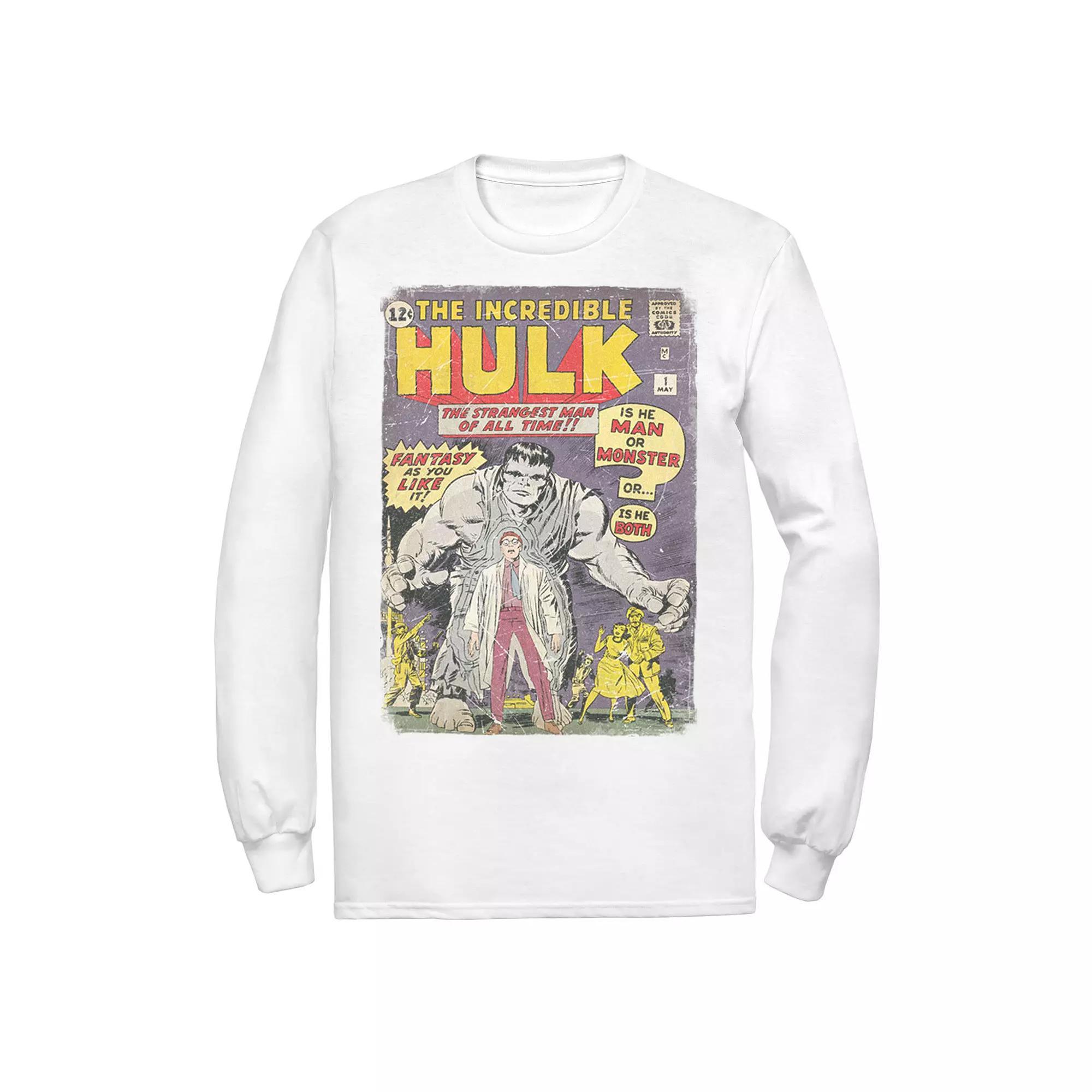 Mens Marvel The Incredible Hulk Classic Retro Comic Book Tee Blue Product Image