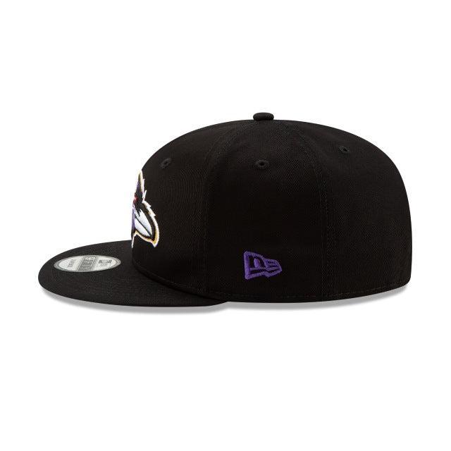 Atlanta Braves Black and White Basic 59FIFTY Fitted Hat Male Product Image