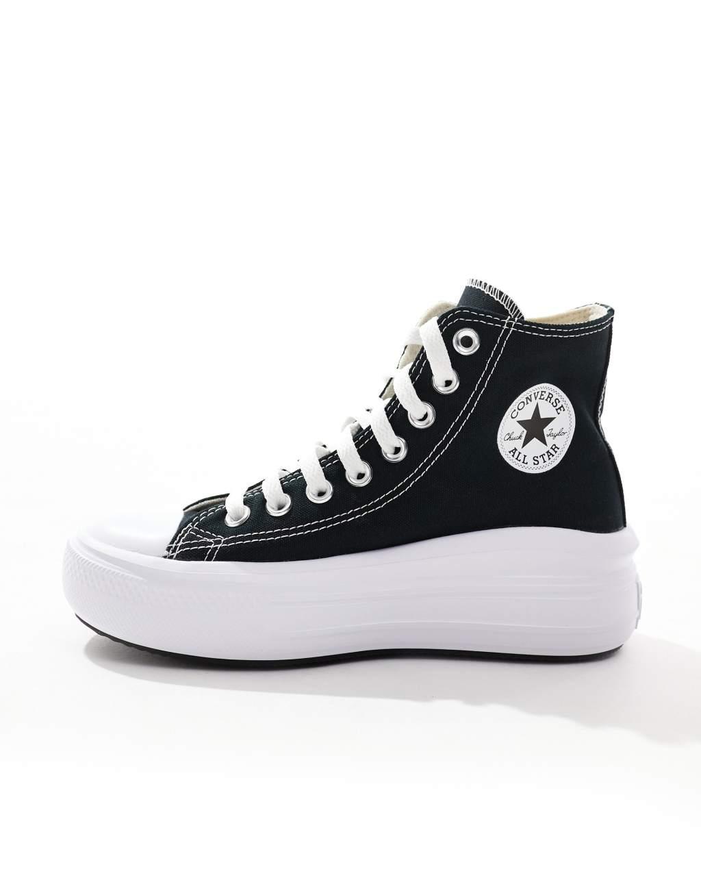 Converse Chuck Taylor All Star Move Women's High-Top Platform Sneakers, Size: 9, Black White Product Image