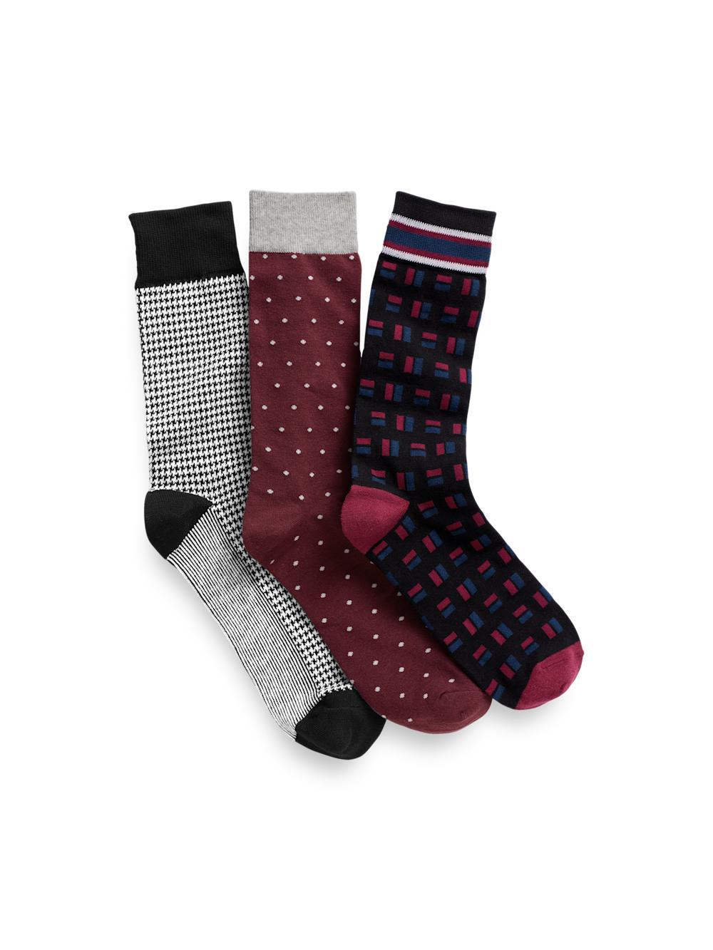3 Pack Cotton Blend Sock - Black Multi Product Image