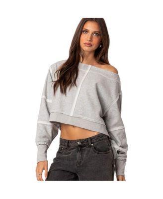 Womens Inside out cropped sweatshirt Product Image
