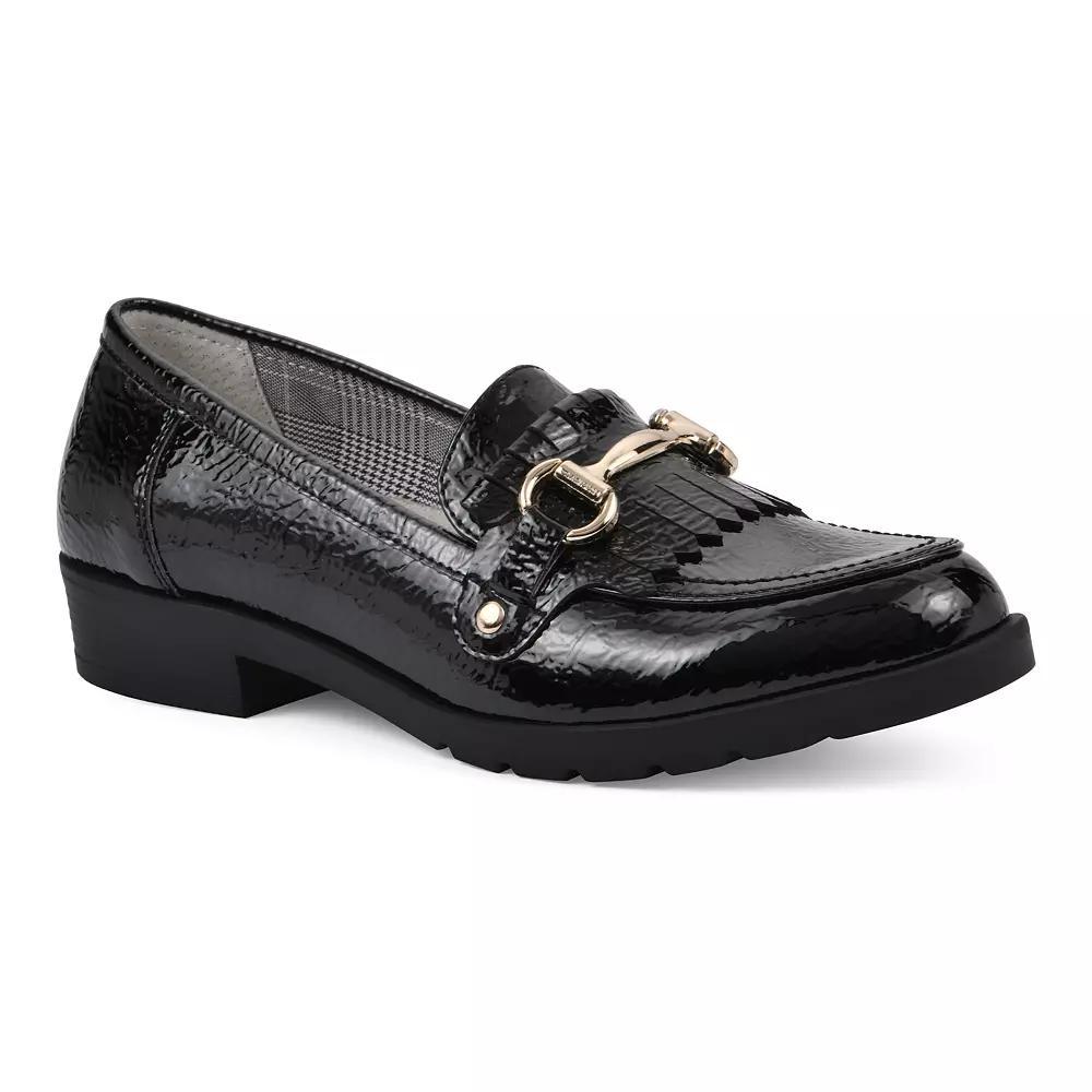 Women's Cliffs by White Mountain Galeena Women's Loafers, Size: 6, Black Patent Product Image