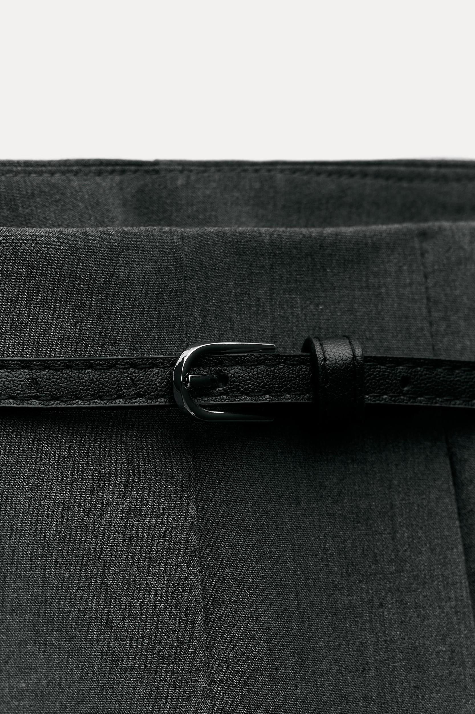 BELTED BOX PLEAT SKORT Product Image