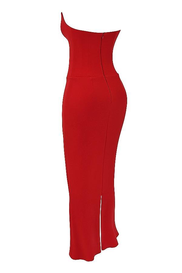 Tamara Cherry Strapless Corset Dress Product Image