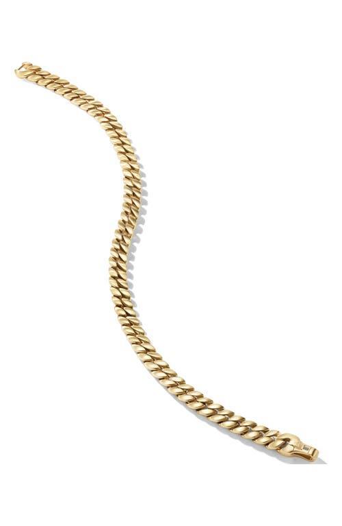 David Yurman Men's Curb Chain Bracelet in 18K Yellow Gold at Nordstrom, Size Medium Product Image