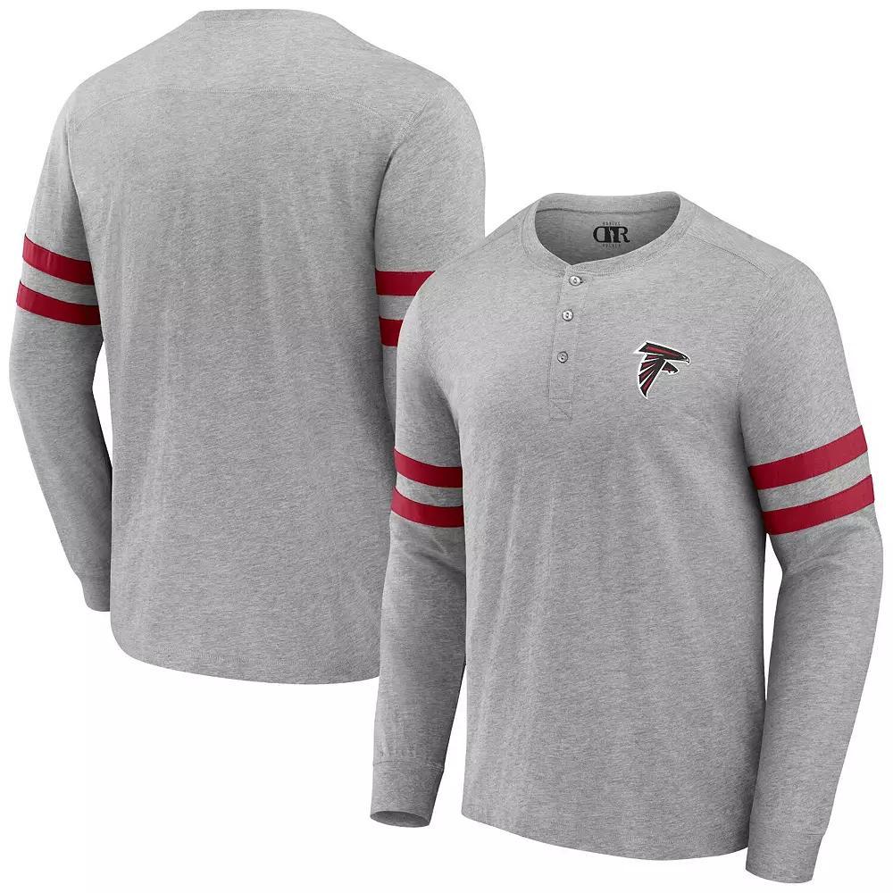 Men's NFL x Darius Rucker Collection by Fanatics Heather Gray New England Patriots Henley Long Sleeve T-Shirt, Size: Medium, Grey Product Image