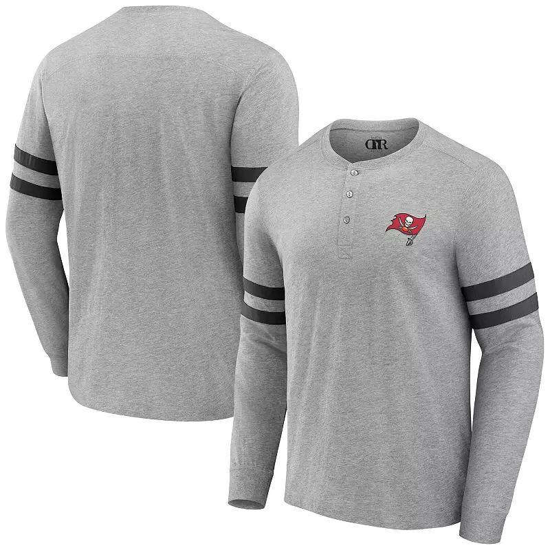 Men's NFL x Darius Rucker Collection by Fanatics Heather Gray New England Patriots Henley Long Sleeve T-Shirt, Size: Medium, Grey Product Image
