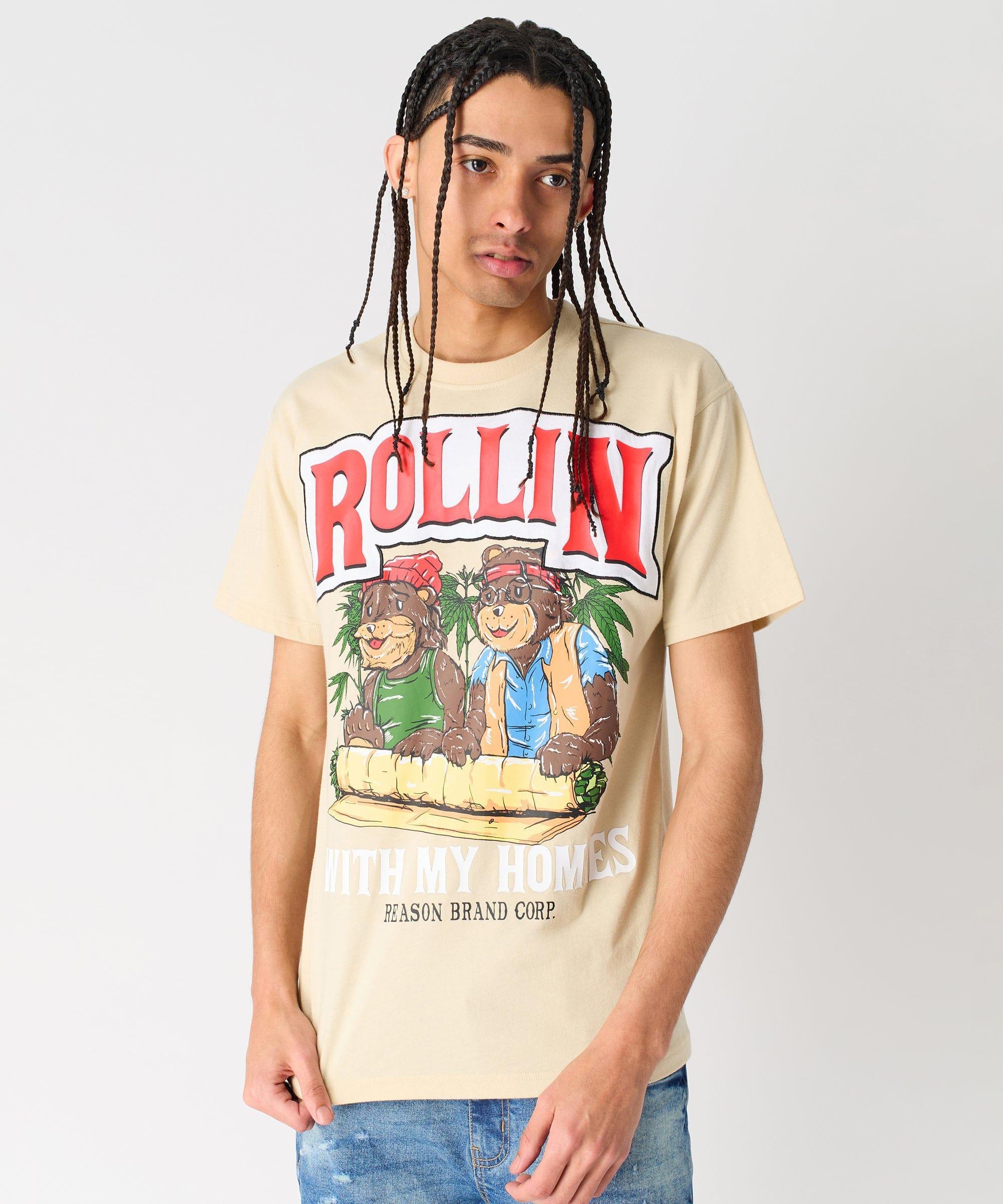 Cheech & Chong Rollin Homies Short Sleeve Tee - Khaki Product Image
