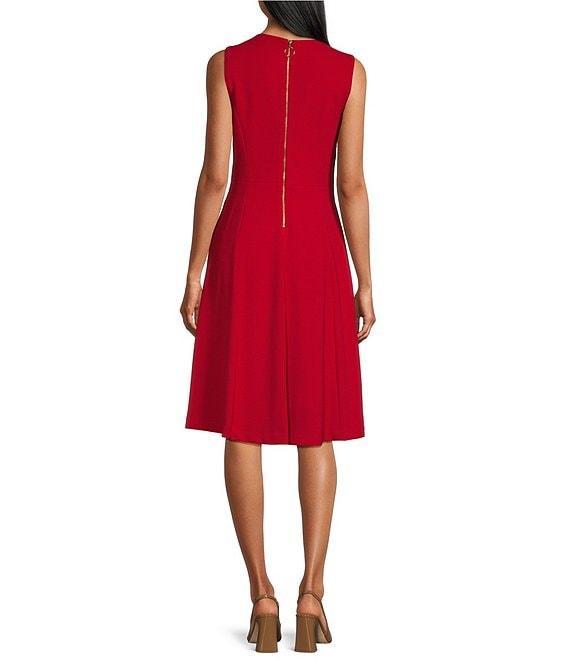 Investments Scuba Crepe Sleeveless Fit and Flare Dress Product Image