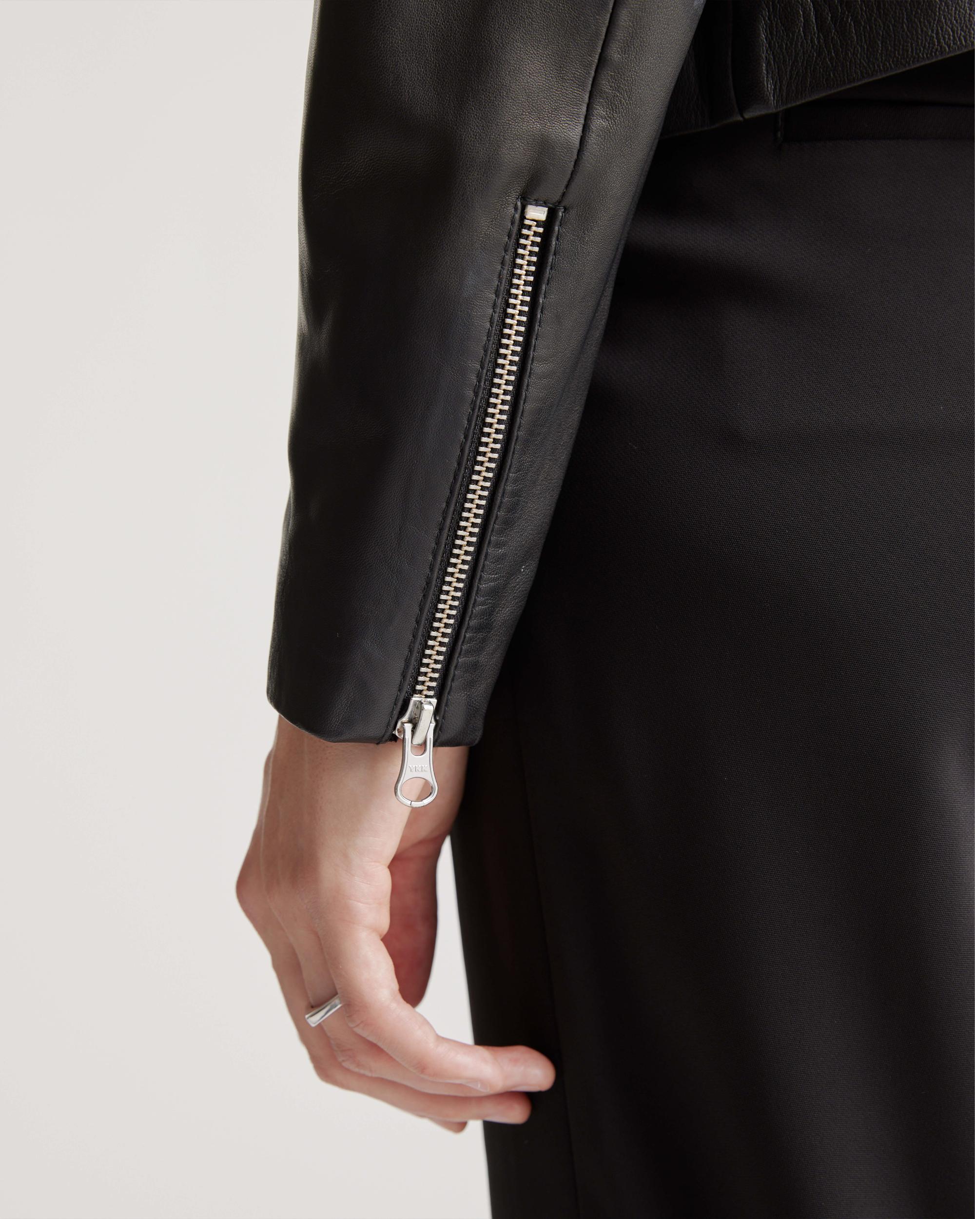 Quince | Women's 100% Washed Leather Biker Jacket Product Image