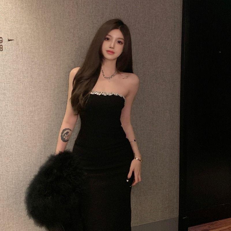Plain Rhinestone Sheath Tube Dress (Various Designs) Product Image