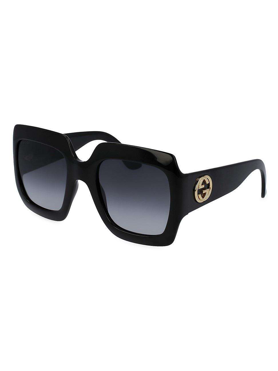 Oversized Square Sunglasses, Black Product Image