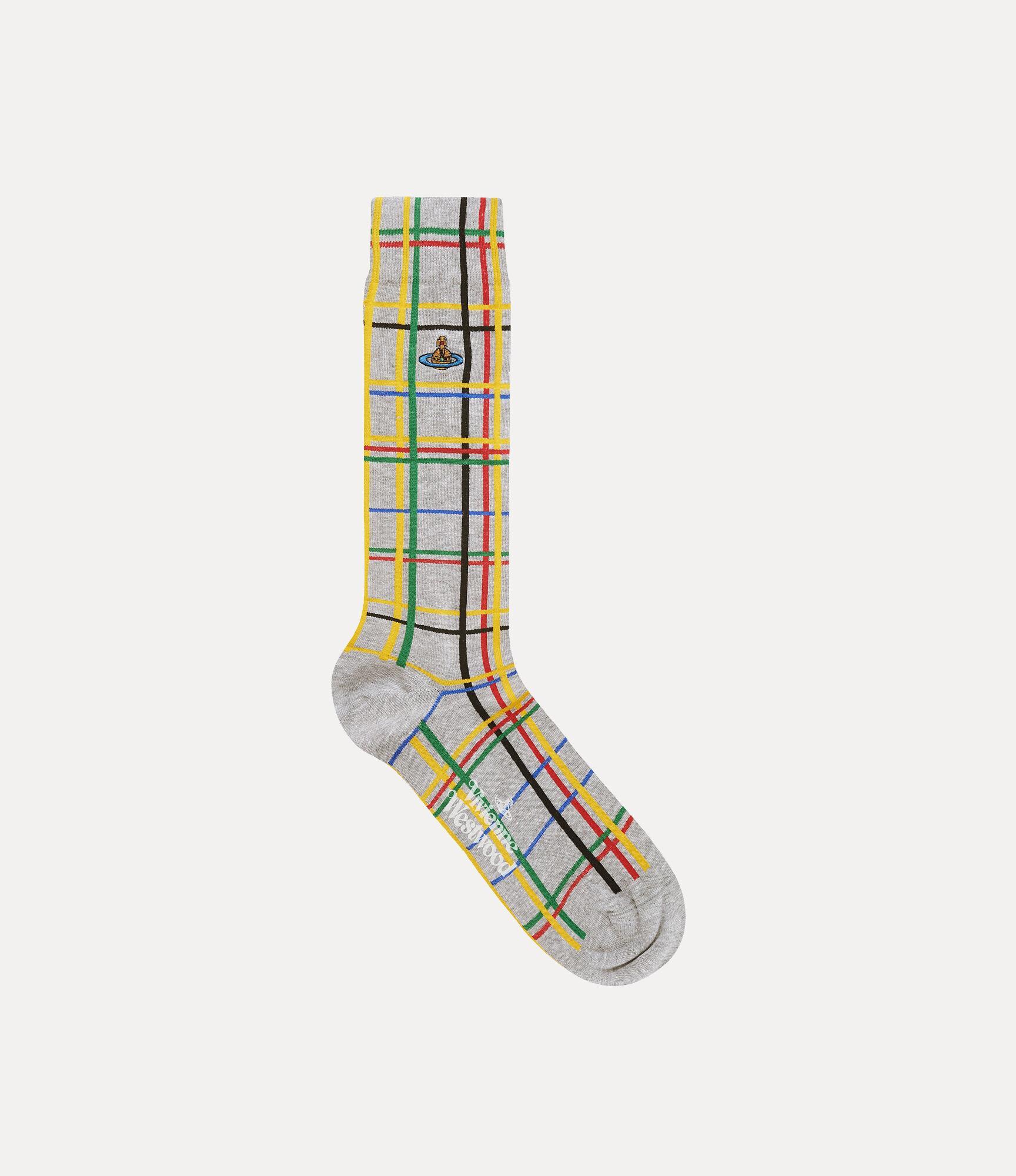 Abstract Check Sock  Product Image
