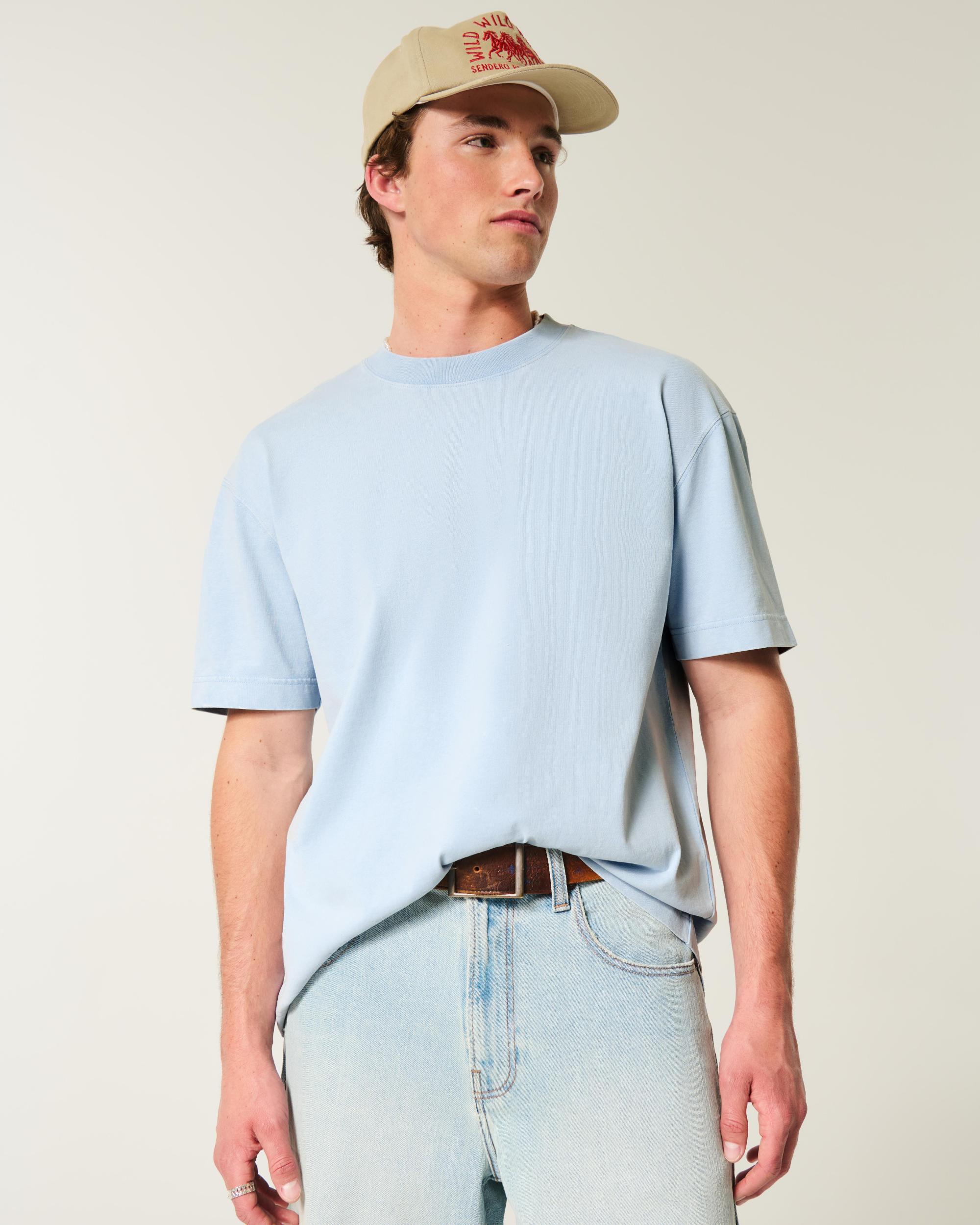 Boxy Heavyweight Washed Crew T-Shirt Product Image