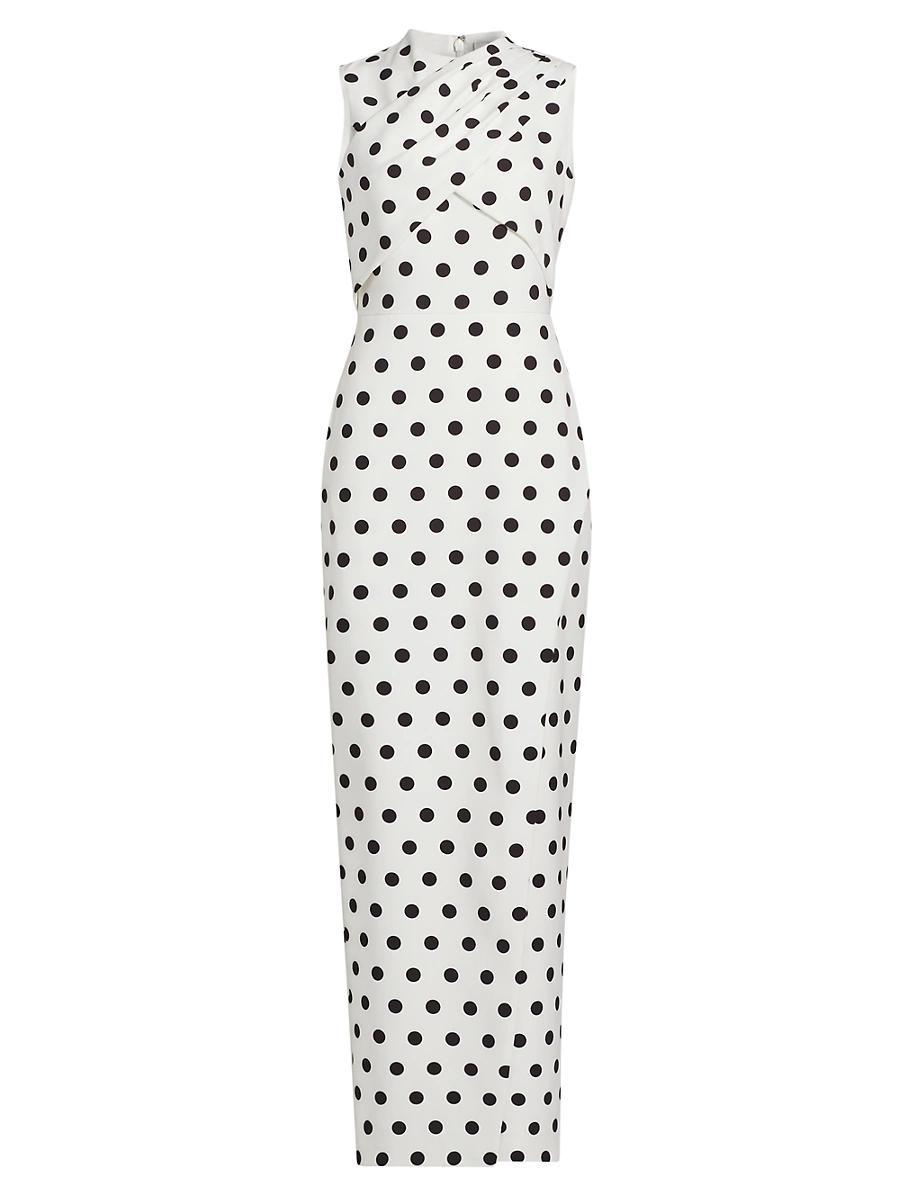 Womens Celeste Polka Dot Crepe Gown Product Image