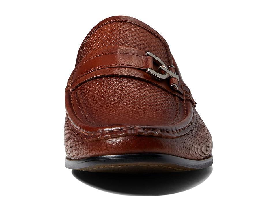 Steve Madden Mens Chivan Perforated Leather Bit Buckle Dress Slip On Loafers Product Image